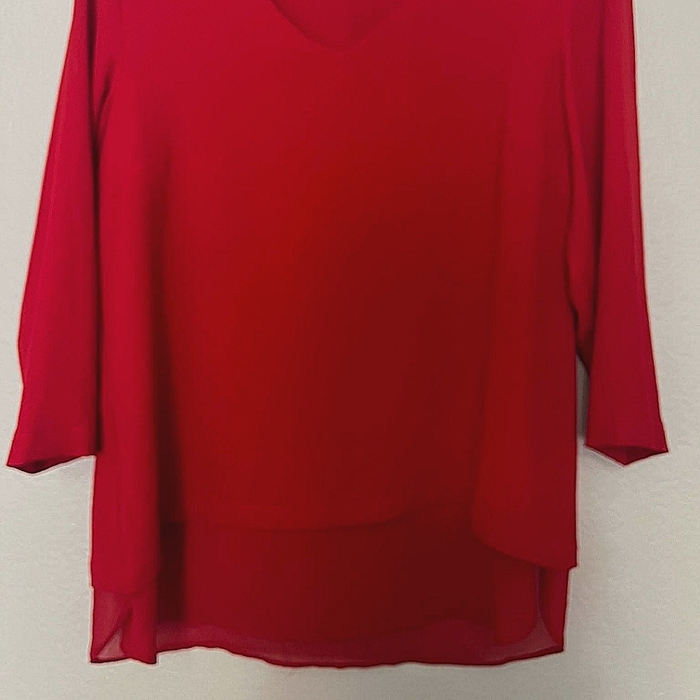 Elegant dark red wine blouse
